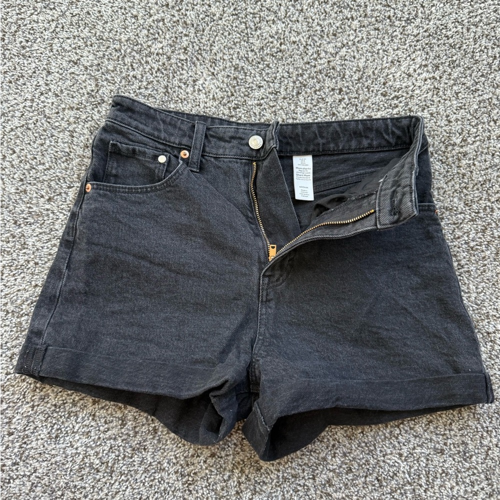 H&M Black Denim Jean Shorts